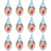 Custom Face Party Pet | Gepersonaliseerde verjaard Sticker (Voorkant)