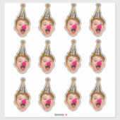 Custom Face Party Pet | Gepersonaliseerde verjaard Sticker (Vel)