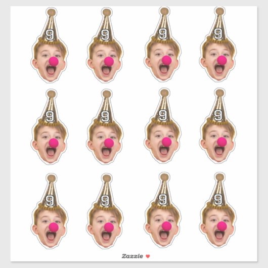 Custom Face Party Pet | Gepersonaliseerde verjaard Sticker (Vel)