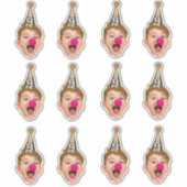 Custom Face Party Pet | Gepersonaliseerde verjaard Sticker (Voorkant)