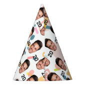 Custom Face Party Pet, gepersonaliseerde verjaarda Feesthoedjes (Achterkant)