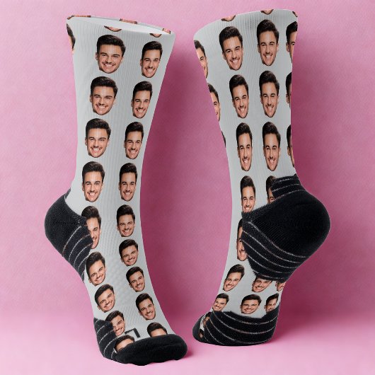 Custom Face Pattern Socks, Add Any Photo Face Sokken