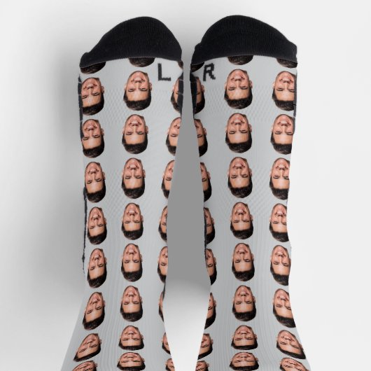 Custom Face Pattern Socks, Add Any Photo Face Sokken (Top)