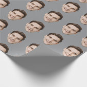 Custom Face Personalized Birthday Wedding Party Cadeaupapier (Hoek)