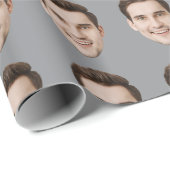 Custom Face Personalized Birthday Wedding Party Cadeaupapier (Rol Hoek)