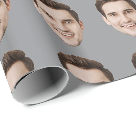 Custom Face Personalized Birthday Wedding Party Cadeaupapier (Rol Hoek)