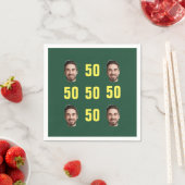 Custom Face Photo 50th Birthday Fun Servet (Insitu)