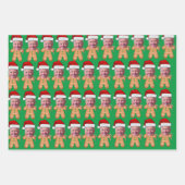 Custom Face Photo Gingerbread Funny Joe biden Xmas Inpakpapier Vel (Voorkant 2)