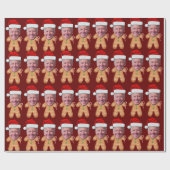 Custom Face Photo Gingerbread Joe biden Christmas Cadeaupapier (Vlak)