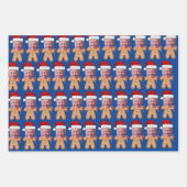 Custom Face Photo Gingerbread Joe biden Christmas Inpakpapier Vel (Voorkant 3)
