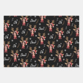 Custom Face Photo Rendier Kerstmis Inpakpapier Vel (Voorkant 2)