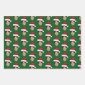 Custom Face Photo Santa Claus Hat Christmas Gift Inpakpapier Vel (Voorkant 2)