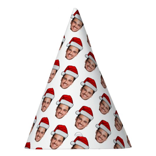 Custom Face Photo Santa Hat Christmas Feesthoedjes (Rechts)