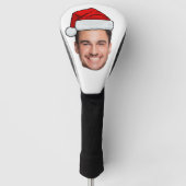 Custom Face Photo Santa Hat Christmas Golfheadcover (Voorkant)