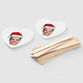 Custom Face Photo Santa Hat Christmas Handwaaier (Niet-gemonteerd)