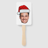 Custom Face Photo Santa Hat Christmas Handwaaier (Achterkant)