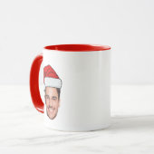 Custom Face Photo Santa Hat Christmas Mok (Voorkant links)