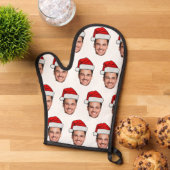 Custom Face Photo Santa Hat Christmas Ovenwant (Top down)
