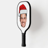 Custom Face Photo Santa Hat Christmas Pickleball Paddle (Links)