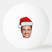 Custom Face Photo Santa Hat Christmas Pingpongbal (Voorkant)
