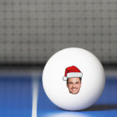 Custom Face Photo Santa Hat Christmas Pingpongbal (Net)
