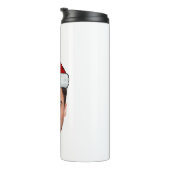 Custom Face Photo Santa Hat Christmas Thermosbeker (Geroteerd rechts)