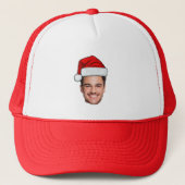Custom Face Photo Santa Hat Christmas Trucker Pet (Voorkant)