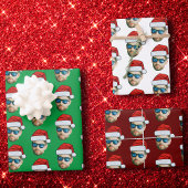 Custom Face Santa Hat Inpakpapier Vel