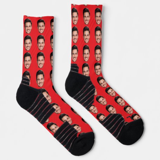  Custom Face Socks, Personalized Face Sokken (Rechts)
