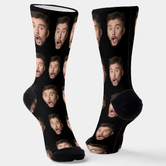 Custom Face Socks Personalized Photo Picture  Sokken (Gebogen)