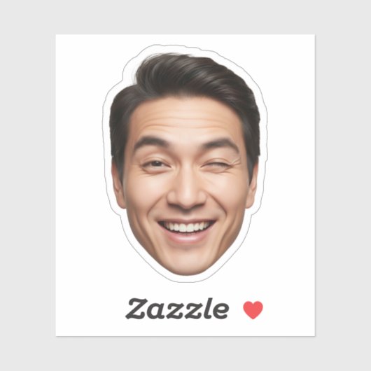 Custom Face Sticker – Gepersonaliseerd Realistisch (Vel)