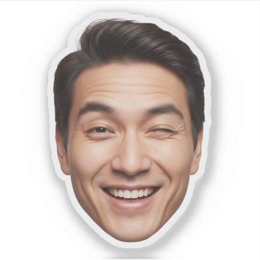 Custom Face Sticker – Gepersonaliseerd Realistisch (Voorkant)