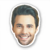 Custom Face Sticker | Gezicht en foto Man Label (Voorkant)