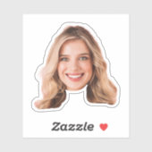 Custom Face Sticker | Gezicht en foto vrouw label (Vel)