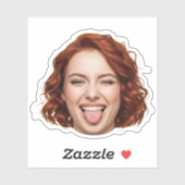 Custom Face Sticker – Grappige gepersonaliseerde f (Vel)