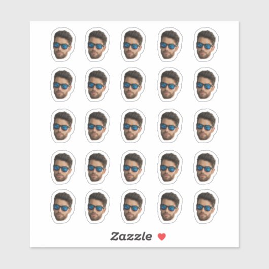 Custom Face Stickers Personalized 20 Photos Face (Vel)