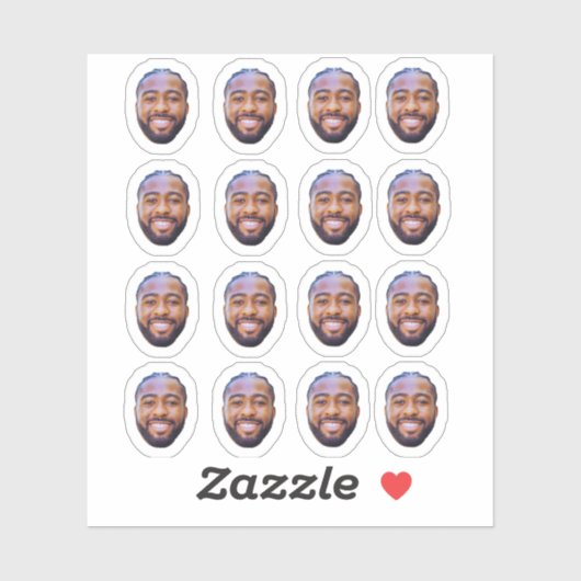 Custom Face Stickers, Personalized Photo Sticker (Vel)