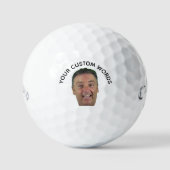Custom Face & Text – Funny Gift for Golfers  Golfballen (Voorkant)