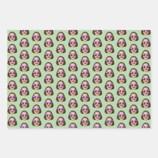 Custom Face Wrapping Paper | Custom Face Gift Wrap (Voorkant 3)
