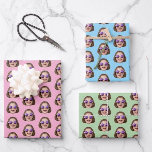 Custom Face Wrapping Paper | Custom Face Gift Wrap (Voorkant)