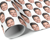 Custom Face Wrapping Paper, Custom Face Gift Wrap Cadeaupapier (Rol Hoek)
