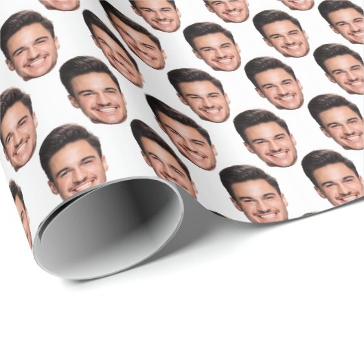 Custom Face Wrapping Paper, Custom Face Gift Wrap Cadeaupapier (Rol Hoek)