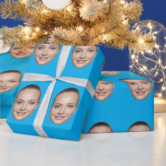 Custom Face Wrapping Paper Personalized Gift  Cadeaupapier (Feestdagen)