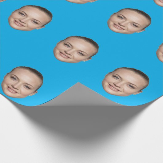 Custom Face Wrapping Paper Personalized Gift Cadeaupapier (Hoek)
