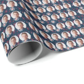 Custom Faces 4th juli Onafhankelijkheidsdag patroo Cadeaupapier (Rol Hoek)