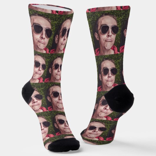 Custom Faces Photo Socks Sokken (Gebogen)
