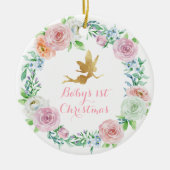 Custom Fairy Baby's 1e Kerstmis Ornament Meisje (Voorkant)