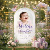Custom Fairy First Birthday Acrylic Welcome Sign Acryl Bord
