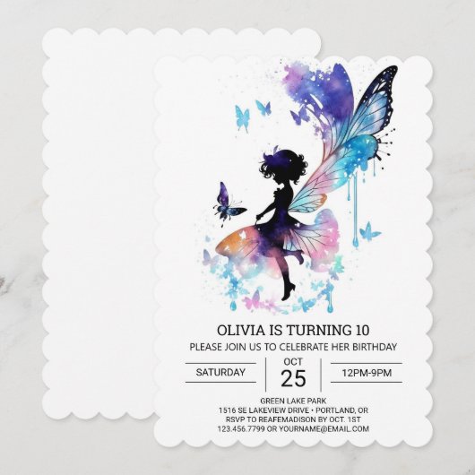 Custom Fairy Garden Verjaardag Kaart (Voorkant / Achterkant)