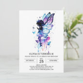 Custom Fairy Garden Verjaardagsfeest Kaart (Staand voorkant)